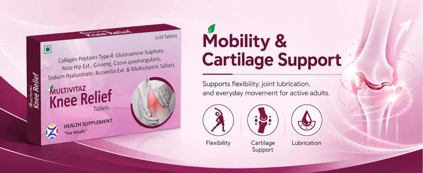 Advanced Joint Pain Support Supplement with Collagen Peptide Type-II, Glucosamine Sulphate, Boswellia Serrata & Rose Hip Extract | Mobility & Cartilage Support Supplement for Adults (30 Tablets)