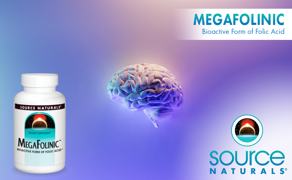 Source Naturals, MegaFolinic 800 mcg - 120 Tablets