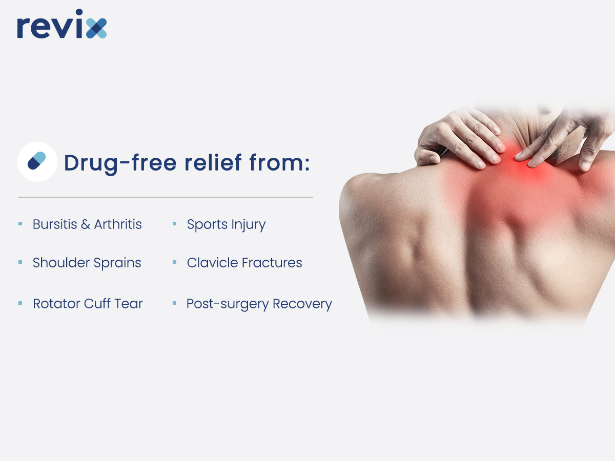 REVIX Shoulder Ice Pack Wrap for Rotator Cuff, Reusable Gel Cold Pack