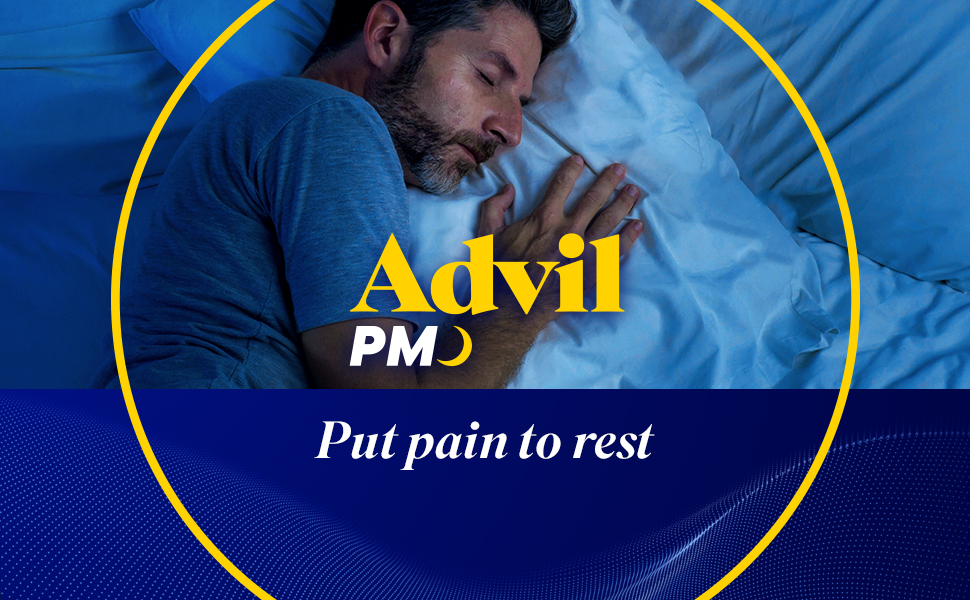 Advil PM Caplets, Ibuprofen 200mg, Sleep Aid, 40 Count