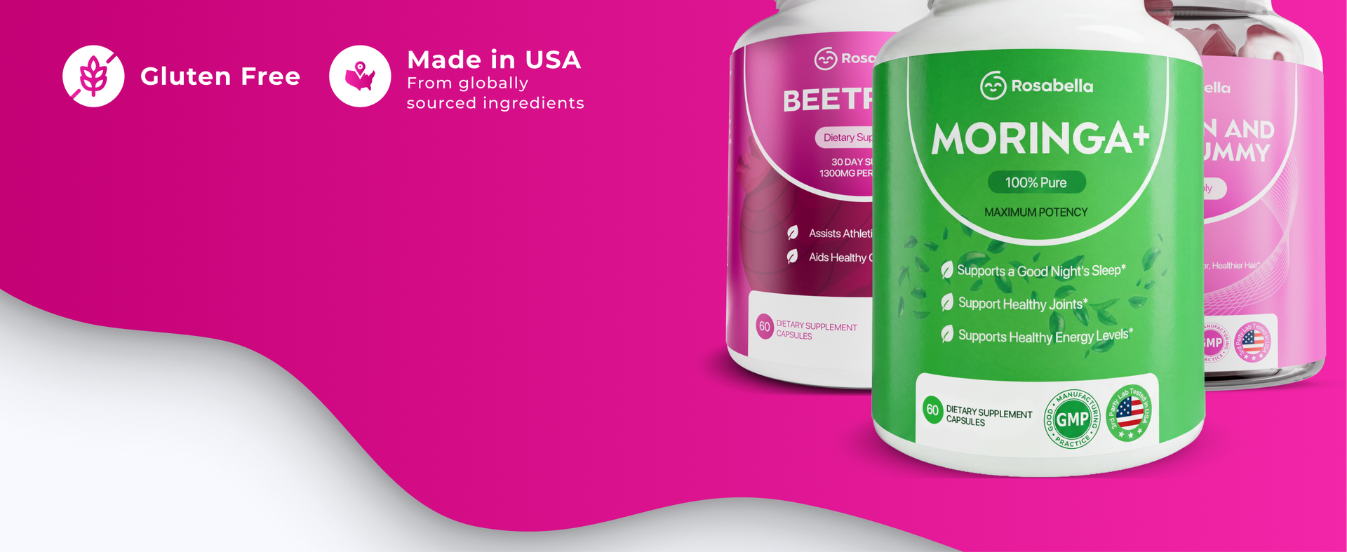 Rosabella Organic Beet Root Capsules - 1300mg Beet Root Powder Aids Healthy Circulation & Vitality, Non-GMO, Beet Root Supplement - 60 Capsules, 30-Day Supply