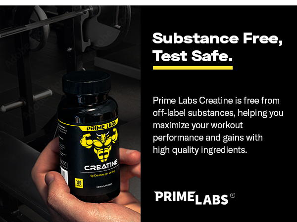 Prime Labs Creatine Monohydrate Capsules for Men & Women, 5g (5000mg)