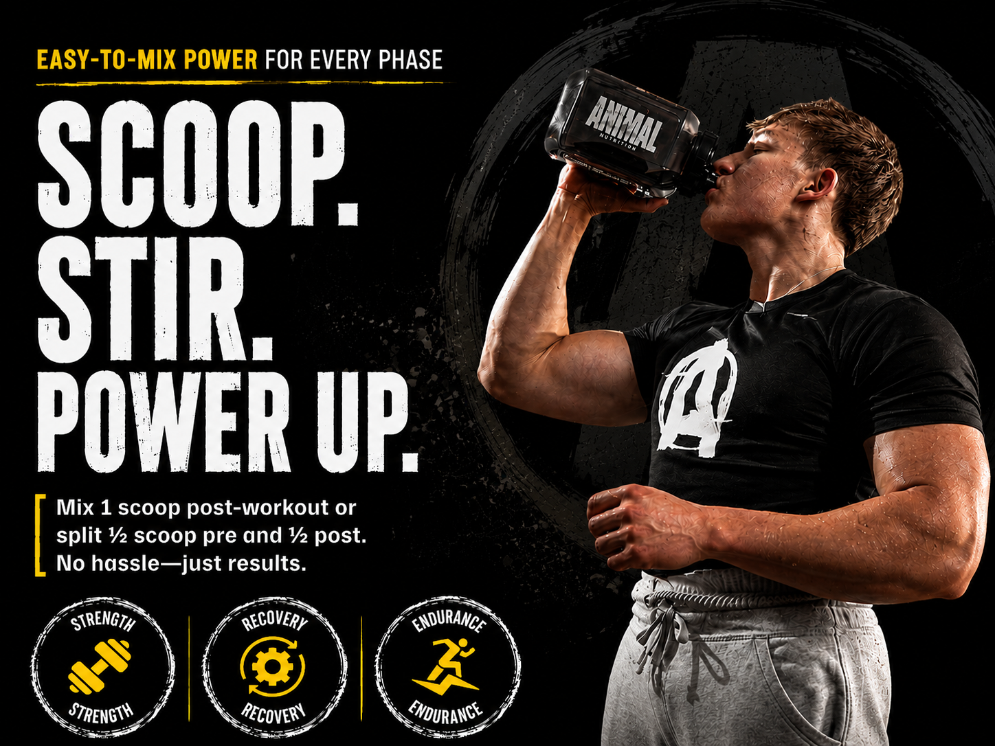 Animal Creatine Monohydrate HMB+ for Men & Women | Power Punch 30 Servings