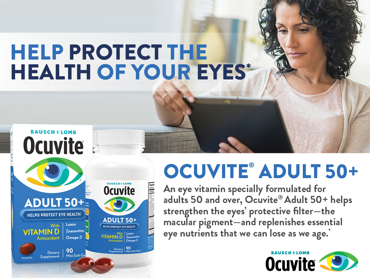 Ocuvite 50+ Eye Vitamins, Lutein & Zeaxanthin Supplement, 90 Softgels