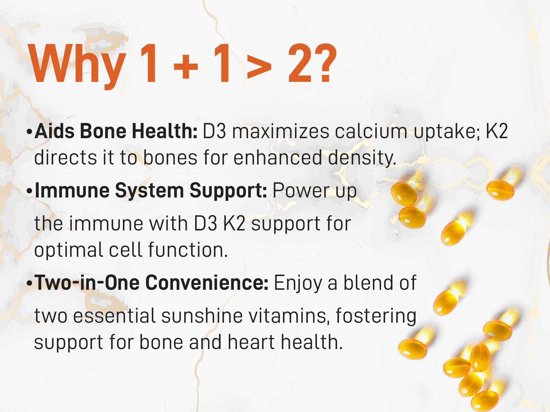 Micro Ingredients Vitamin D3 + K2 MK-7 5,000 IU Per Serving, 300 Softgels