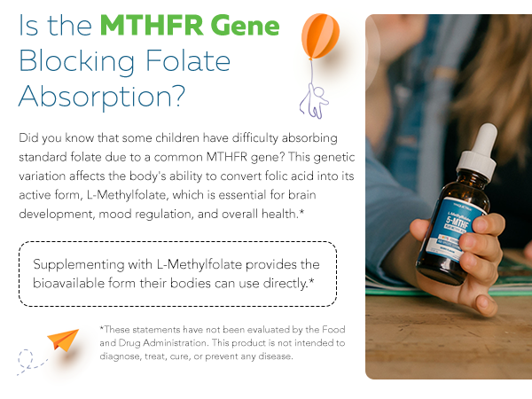 Organic Kids L-Methylfolate + Methyl B12 Cofactor, MTHFR Sublingual Form