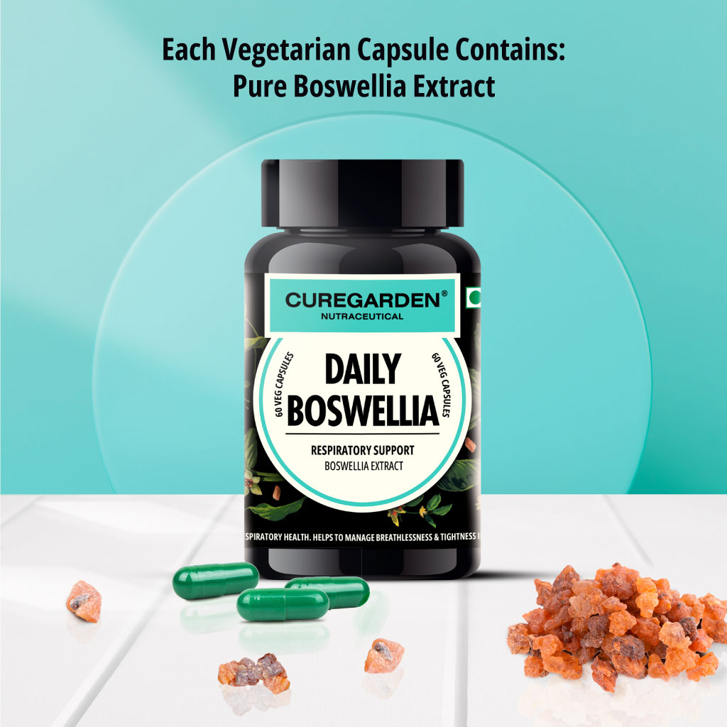 Curegarden Daily Boswellia Plant-Based Joint Support, 60 Veg Capsules
