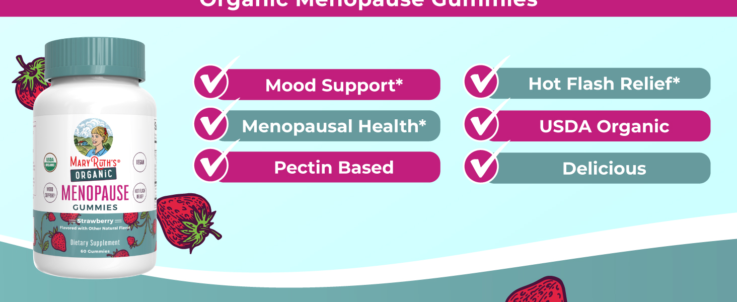 MaryRuth's Organic Menopause Support Gummies, Black Cohosh, 30 Servings