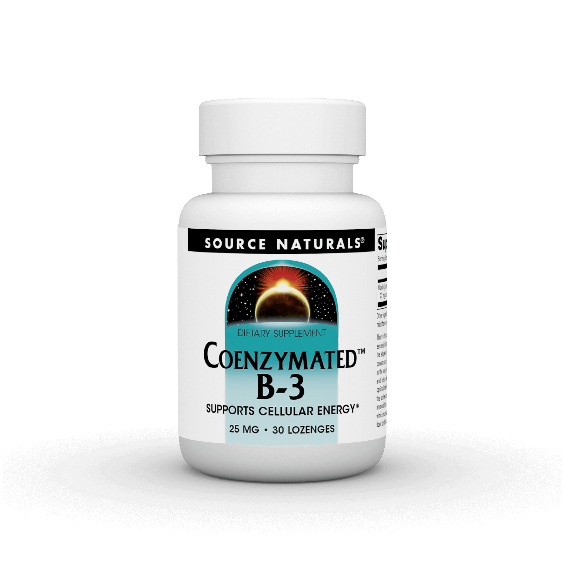 Source Naturals NAD+, Coenzymated B-3, 25 mg - 30 Lozenges