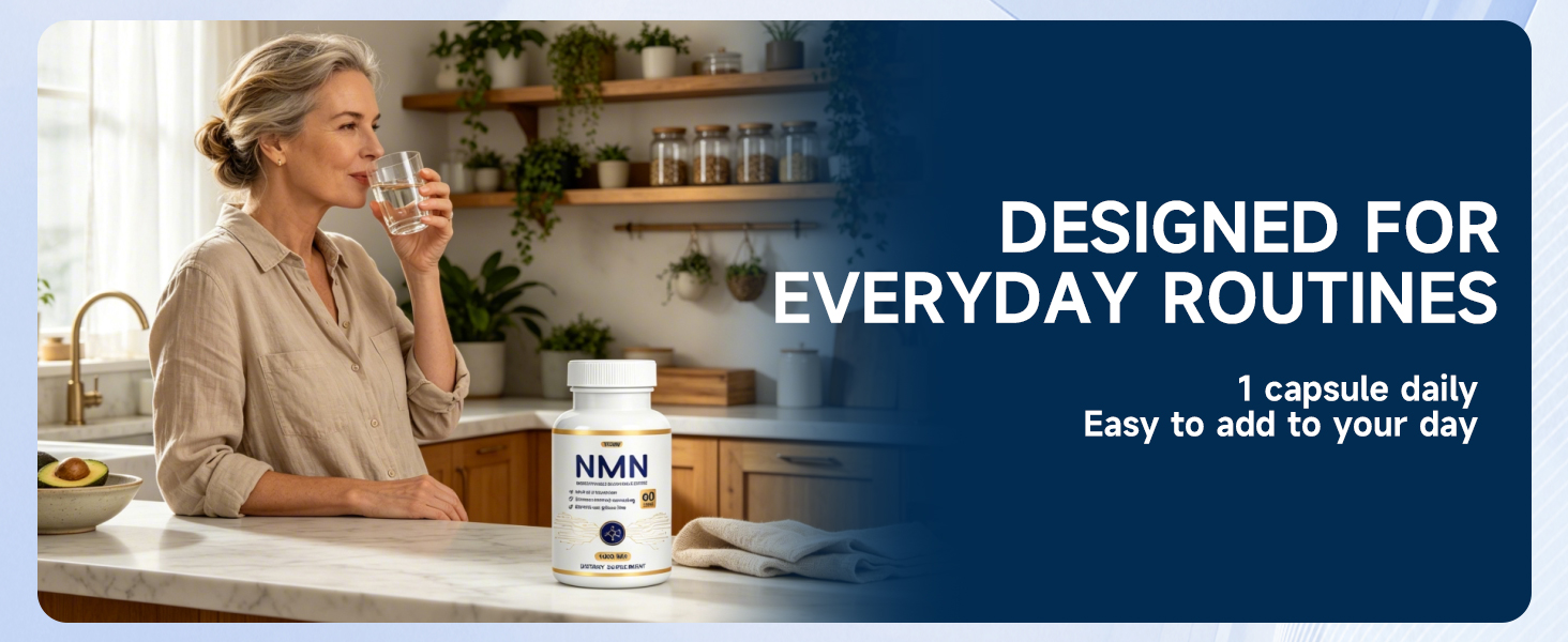 NMN (Nicotinamide Mononucleotide) 1000 mg per serving, 60 capsules | Quad NAD+ supplement with TMG and resveratrol | NMN alternative, third-party tested- 2 Pack