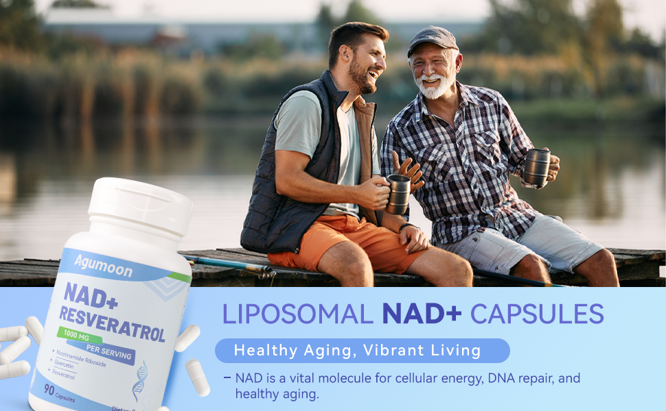 NAD+ Supplement 1000mg, Liposomal NAD Nicotinamide Riboside Supplement