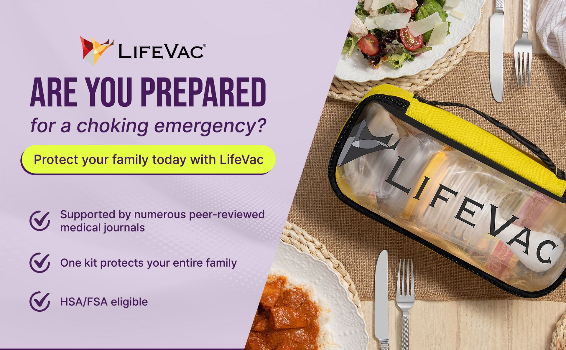 LifeVac Home Kit - Portable Suction Rescue Device, First Aid Kit for Kids and Adults, Portable Airway Suction Device for Children and Adults