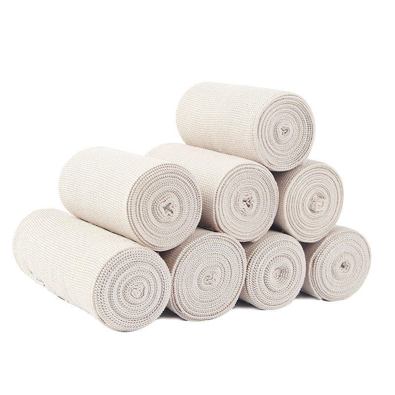 FRESINIDER Elastic Bandage Wrap 4 Pack(2 X 3" + 2 X 4" Wide Rolls) + 24 Clips | Stretch Compression Bandage Stretches up to 15ft | Ideal for Medical, Sports, Sprains, Calf, Ankle & Foot