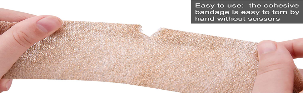 Self Adhesive Bandage Wrap 8 Pack 2" x 5 Yard Elastic Vet Wrap Cohesive Bandage Non Woven Breathable Bandage for Wrist Ankle Sprains Swelling(Black)