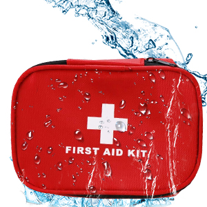 Nylon First Aid Empty Kit,Compact Waterproof and Lightweight First Aid Bag with Zippered for Emergency at Home, Office, Car, Outdoors, Boat, Camping, Hiking(Bag Only)