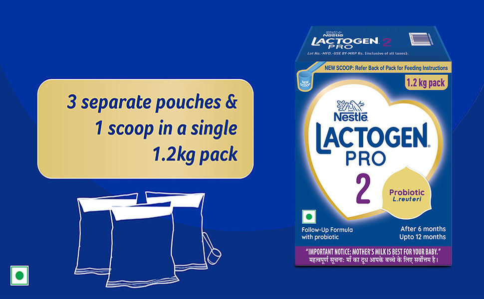 Nestlé LACTOGEN PRO 2, Follow-Up Formula with Probiotic, 1.2kg