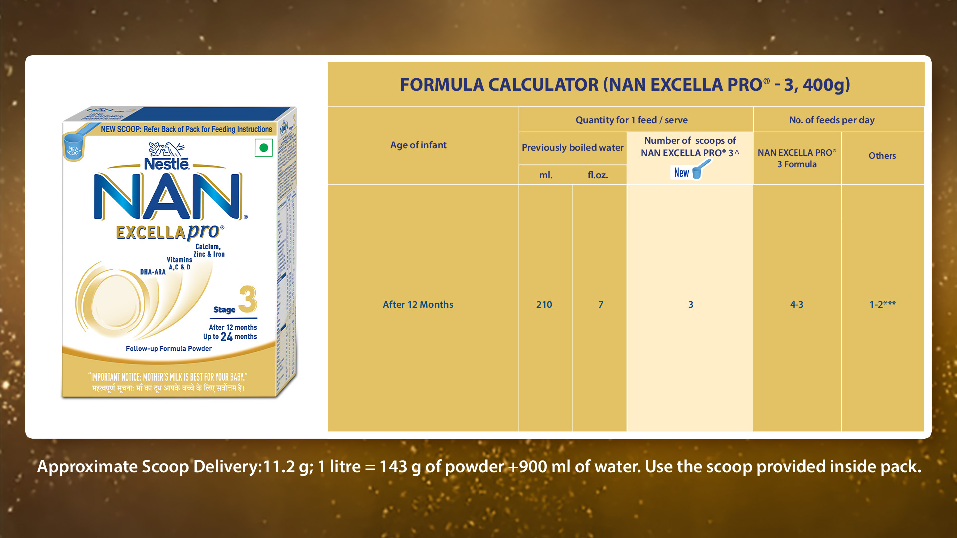 NAN EXCELLAPRO Stage 3 | Follow-Up Formula 12-24 Months | DHA-ARA | 400g