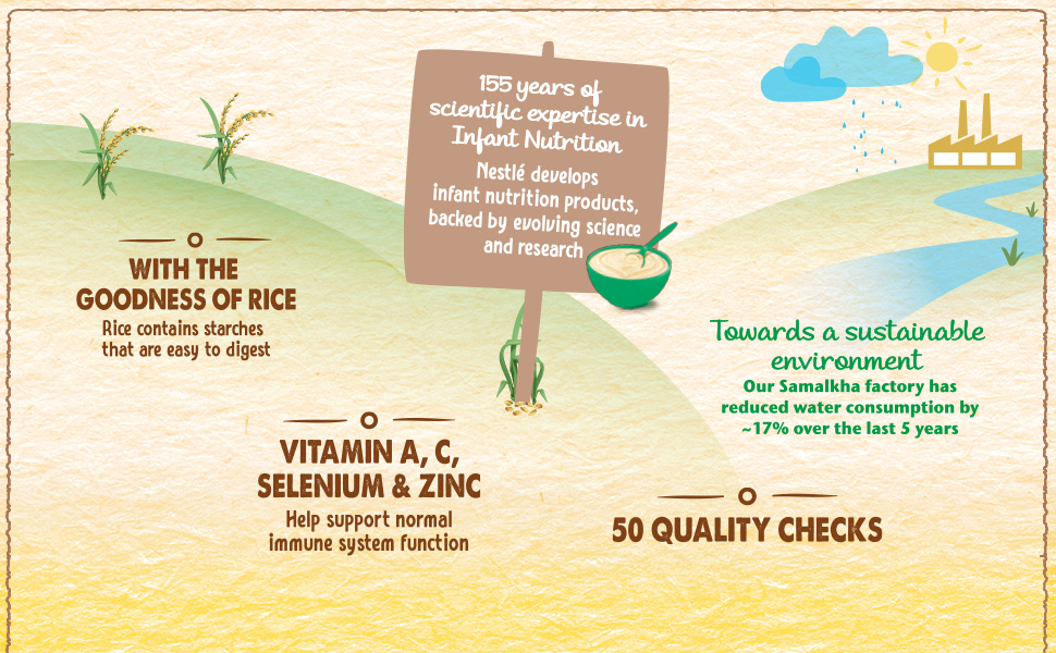 NESTUM Baby Cereal Rice | No Milk, No Preservatives | 6 to 24 months, 325g