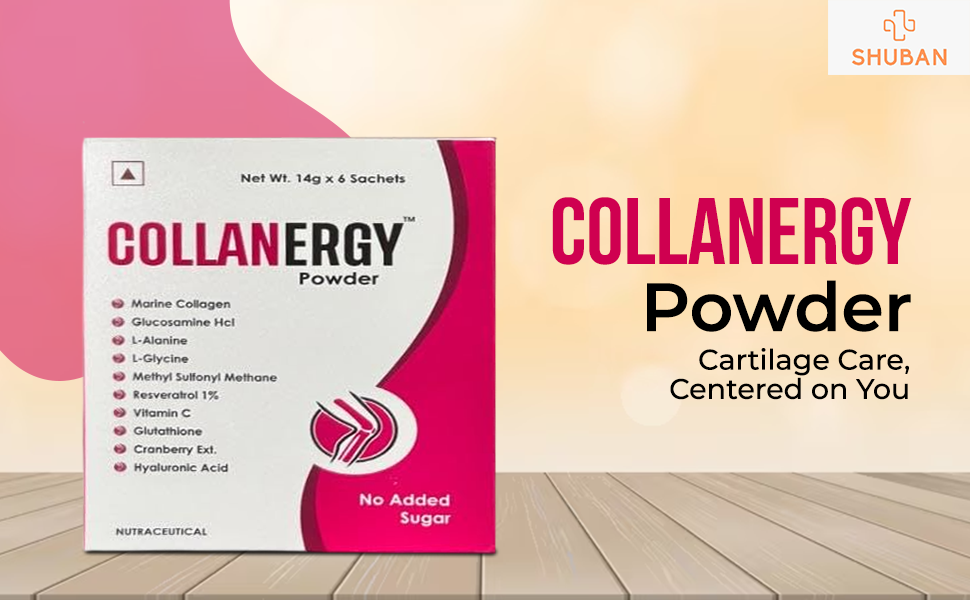 SHUBAN Collanergy® Joint Health Sachets | Marine Collagen 10g + Glucosamine HCl + MSM + Hyaluronic Acid | Knee Pain Relief, Cartilage Support, Flexibility & Mobility | Advanced 10-in-1 Formula