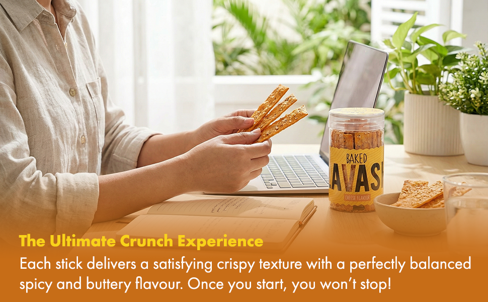 Unwrap Happiness Baked Lavash Bread Stick Cheese Flavour | Baked Snack Crackers | A Flavorful Crunchy, Crispy, Spicy Long Chips | Butter (5.1%) | High Protein Low Trans Fat On The Go Snack | 100 Grams