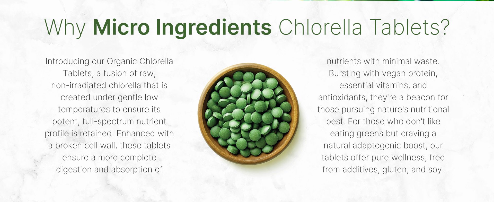 Organic Chlorella Tablets, 500mg Per Tablet, 720 Tabs (360 Grams), 4 Months Supply, Broken Cell Wall, Rich in Vegan Protein & Vitamins, No Filler, No Additives & Non-GMO | Pure Green Algae Superfood