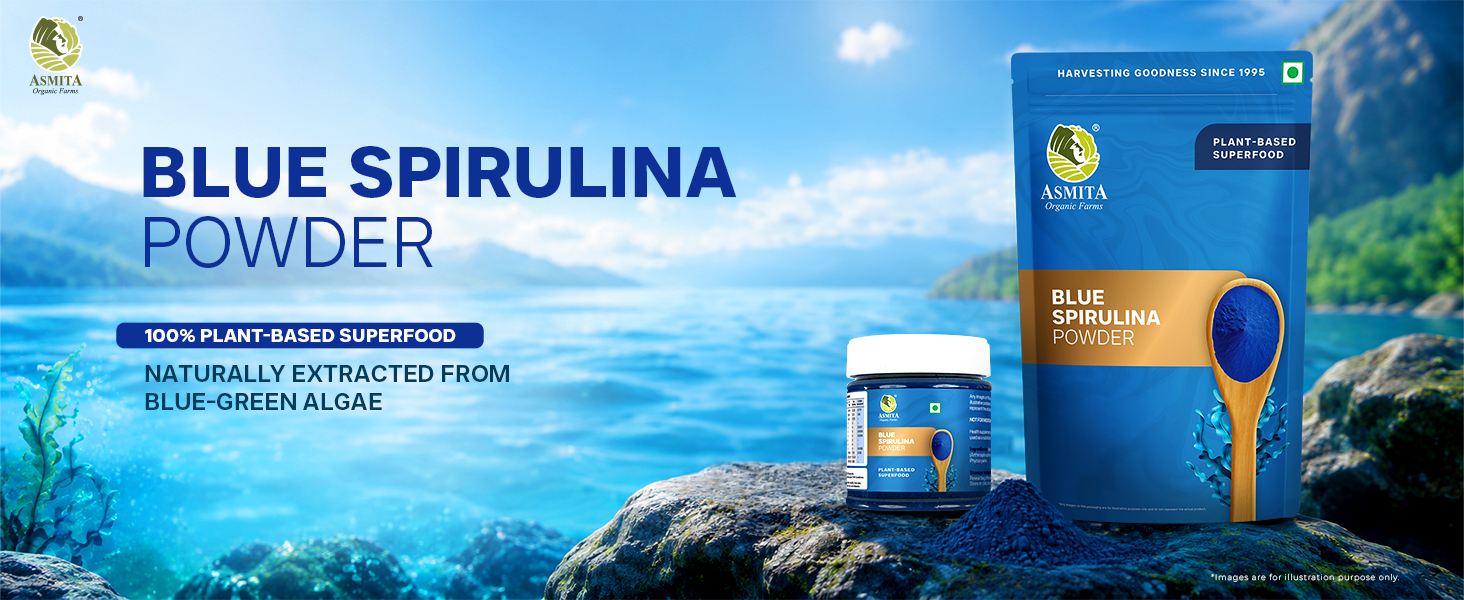 Blue Spirulina Powder 40g | 60 Servings | Naturally Blue from Algae | Phycocyanin Extract | Natural Food Colouring | Rich in Amino Acids & Antioxidants | Non-GMO Vegan Superfood