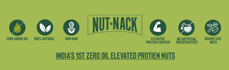 NUTNACK | Lime And Mint Peanuts | Zero Added Oil Extra Crunch Peanut Snack With Tangy Lime And Refreshing Mint Flavour | Travel Friendly Ready To Eat Snack | 45g