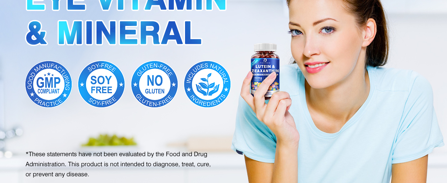 Lutein and Zeaxanthin Supplement - AREDS 2 Plus+ Eye Vitamins 40 mg Lutein & 8 mg Zeaxanthin with Vitamins C, E, Zinc, Omega-3 & CoQ10 - 150 Softgels
