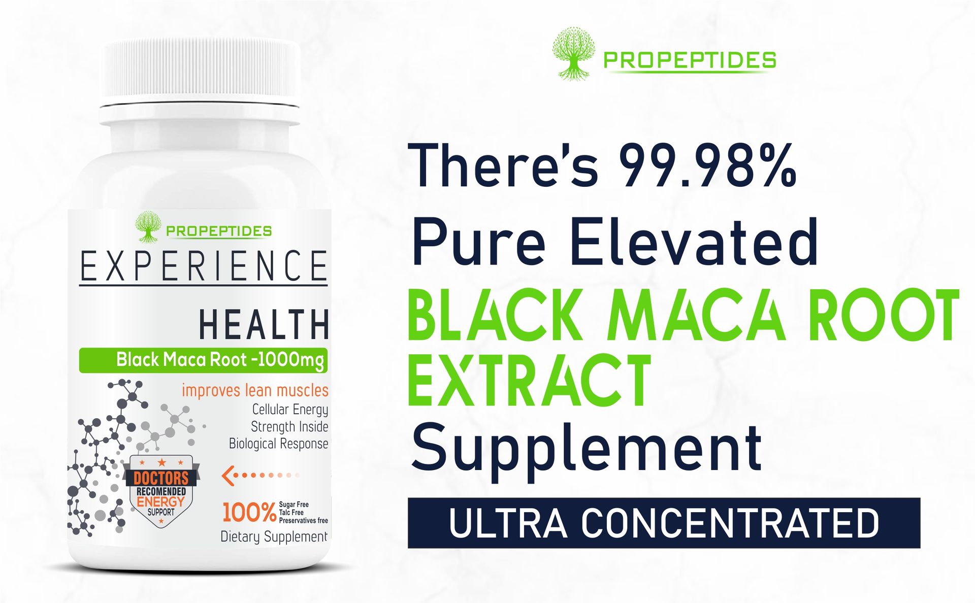 Maca Root Powder Extract 1000mg Black Peruvian (98% Maca Root) Standardized, and Gelatinized, As dietary Supplement 60 Tablets