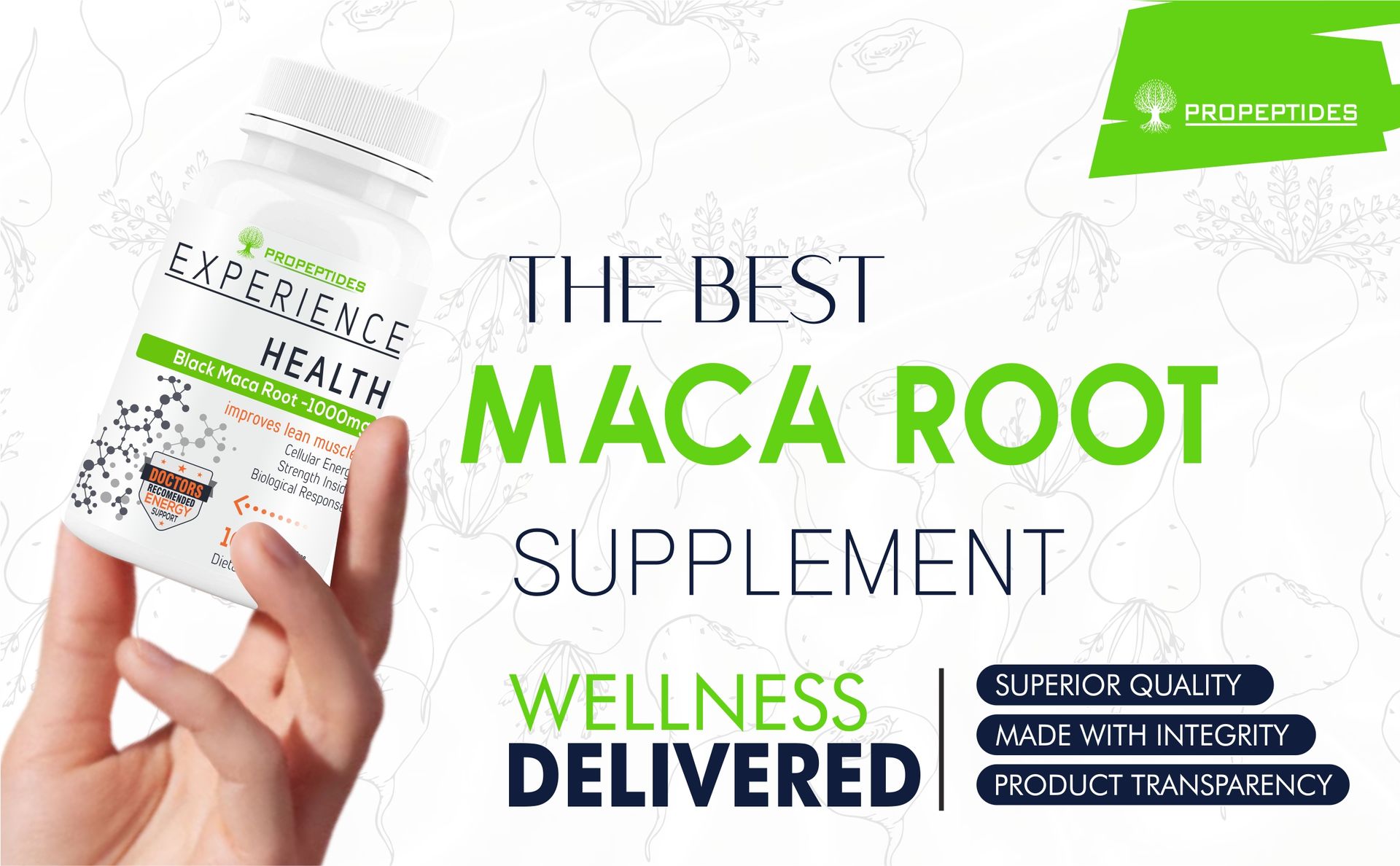 Maca Root Powder Extract 1000mg Black Peruvian (98% Maca Root) Standardized, and Gelatinized, As dietary Supplement 60 Tablets