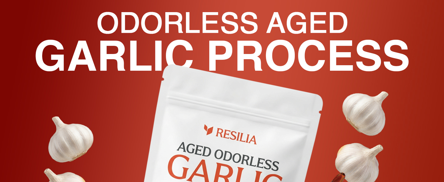 Resilia Odorless Aged Garlic Extract Softgels (60 Count)
