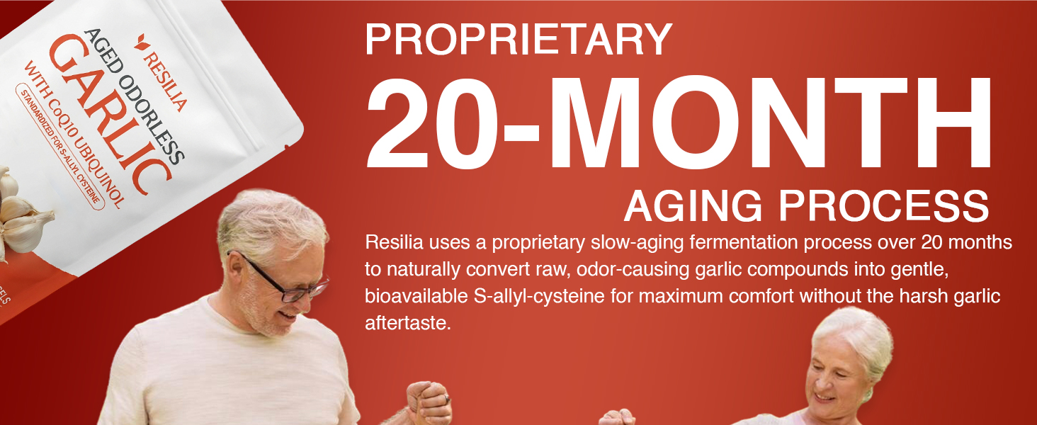 Resilia Odorless Aged Garlic Extract Softgels (60 Count)