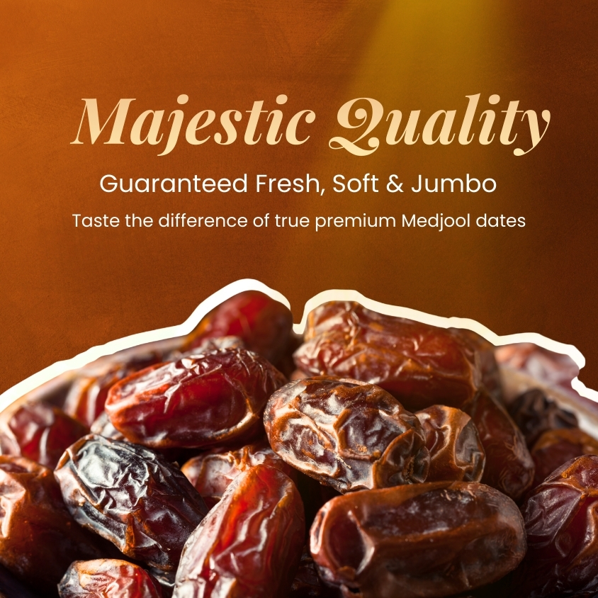 Majestic Premium Medjool Pista Filled Dates – 500g | Handpicked Soft & Juicy Medjool Dates Stuffed with Crunchy Roasted Pistachios | Naturally Sweet Gourmet Snack | Protein-Rich, High-Fiber, Nutrient-Packed Superfood | No Added Sugar, No Preservatives | Perfect for Healthy Snacking, Fitness Diets & Festive Gifting | Hygienically Packed for Freshness & Quality