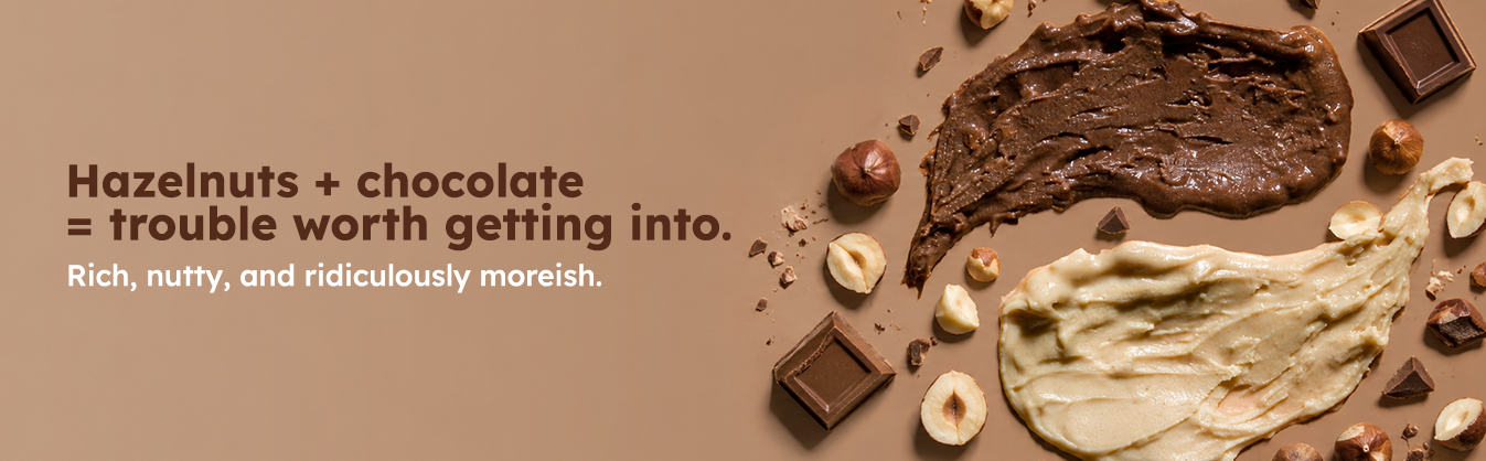 Goearnest Hazelnut Chocolate Low Carb, High Protein Snack | 9g Protein, 5g Net Carbs | No Added Sugar, High Fibre, Gluten Free | 30g,Pack of 3