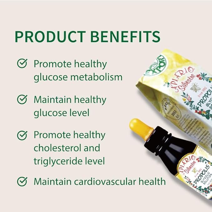 Maintain Healthy Glucose Level & Cardiovascular Health - 6 Bottles Value Pack Brazilian Green Bee Propolis Liquid Glycolic Extra- Non Alcoholic, Wax Free, Sugar Free (PG) 4