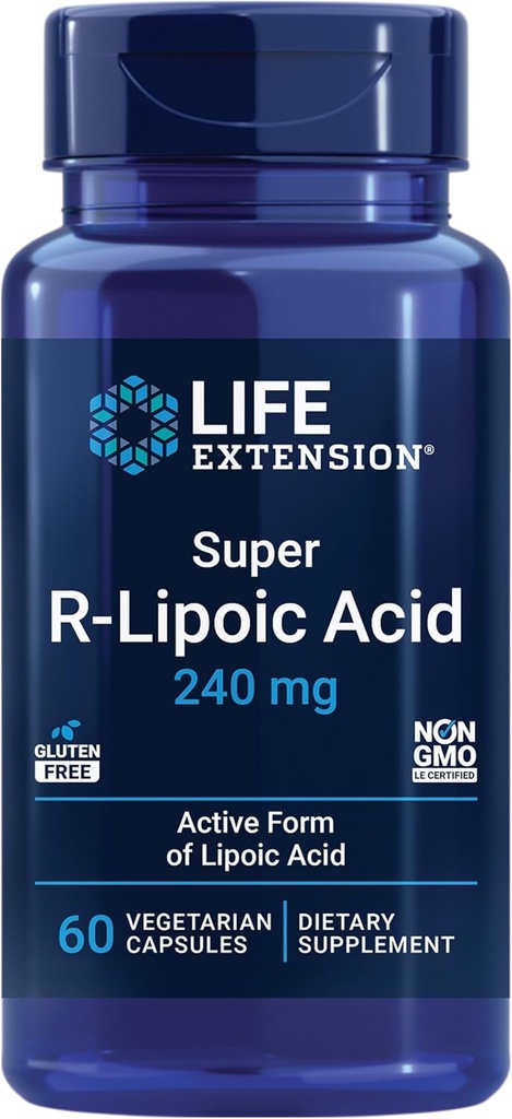 Life Extension Super R Lipoic Acid 240mg, 90 Capsules, Vegetarian 6