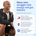 FIRST DAY 3 in 1 Probiotics for Men - Prebiotic, Probiotic & Postbiotic Supplement – Mens Probiotic for Digestive Health, Oral Health, Immune Function, Energy, Gut Health for Men – 30-Day Supply 3