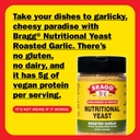 Bragg Nutritional Yeast Roasted Garlic Seasoning - 3 oz - Dairy-Free Parmesan Cheese Substitute - Perfect for Salads, Pastas, Popcorn, and More 4