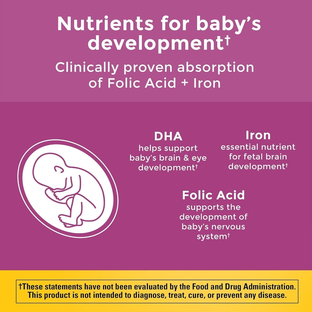 Nature Made Prenatal + DHA 200 mg Multivitamin Softgels 60 Ct 4