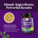 Pure Magnesium Glycinate Supplement 400mg Per Serving - Vegan High Absorption Chelated Magnesium Capsules for Women & Men with Elemental 400mg for Mood Sleep and Relaxation Support - 180 Count 6