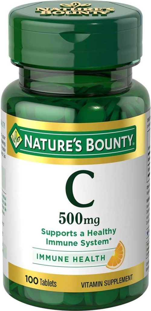 Nature's Bounty Vitamin C 500 mg Tablets 100 ea (Pack of 2) 2