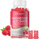 Magnesium Glycinate Gummies Sugar Free,Magnesium Potassium Supplement with Vitamin D3,B6 to Sleep,Stress,Muscle Relief,Nerve Health Support for Adults,180 Raspberry Flavor Gummy 2