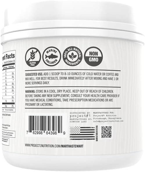 Martha Stewart Collagen Peptides Powder - Multi Collagen for Women | Healthy Supplement for Skin, Hair, Nails, and Bone Strength | 15g Protein | Coffee | 25 Servings 4