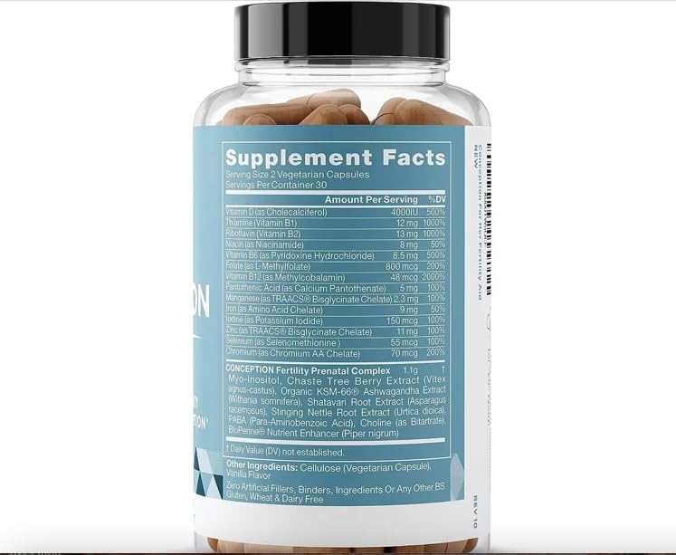 Women's Herbal Prenatal Vitamins & Fertility Supplements - Fertility Booster, Promote Hormonal Balance & Support Healthy Pregnancy- Promotes Healthy Conception & Regulate Ovulation 5