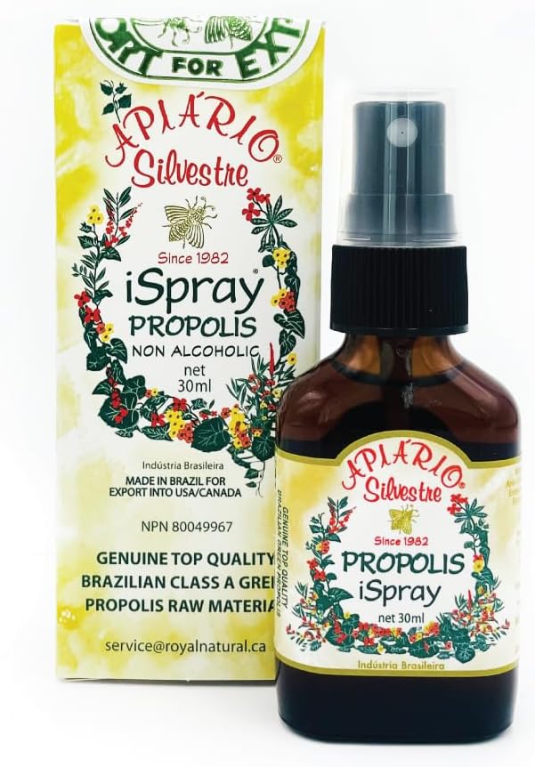 4 Bottles of Apiario Silvestre Brazilian Green Bee Propolis Spray Glycolic Extract 30ml -Non Alcoholic, Wax Free, Sugar Free 3