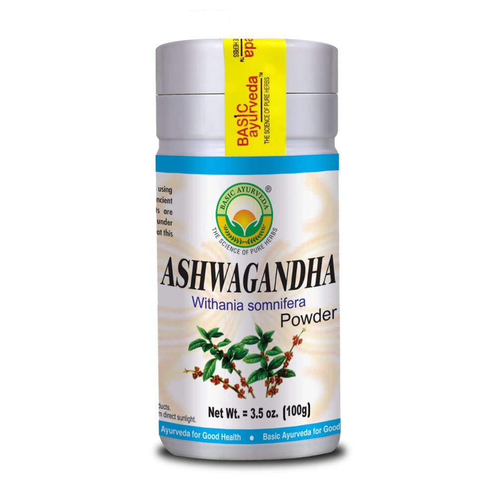 PODSTAWA Ayurveda Ashwagandha w proszku 124; Organiczny indyjski ekstrakt korzeniowy Ginseng 124; Energia, Focus, & Mood Support Distribution 124; Natural Ayurvedic Herbal Supplement