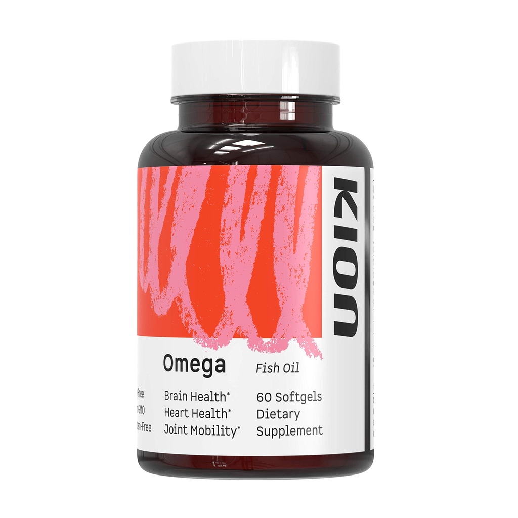 Kion Omega - Omega 3 Suplementy kwasu tłuszczowego - Suplementy DHA - Mini Fish Oil Softgels - Omega 3 DHA EPA Fish Oil Pills - Fish Oil 1000 mg - 30 Służenia