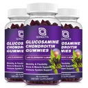 Glukozamina Gummie Chondroitin - 2- Pack, Dodatkowa moc 1500mg Glukozamina z MSM & Elderberry, Elastyczność Wsparcie, Najlepsza chrząstka i suplement immunologiczny dla mężczyzn i Wome - 180 Gummies