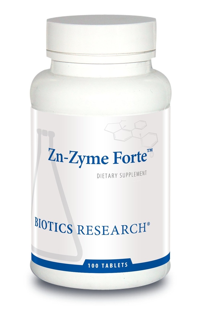 Biotics Research Zn- Zyme Forte 25 mg Cynk, Wsparcie układu immunologicznego, Optymalna funkcja komórkowa, Tablet- Based z dodatkiem przeciwutleniaczy. 100 tabletek