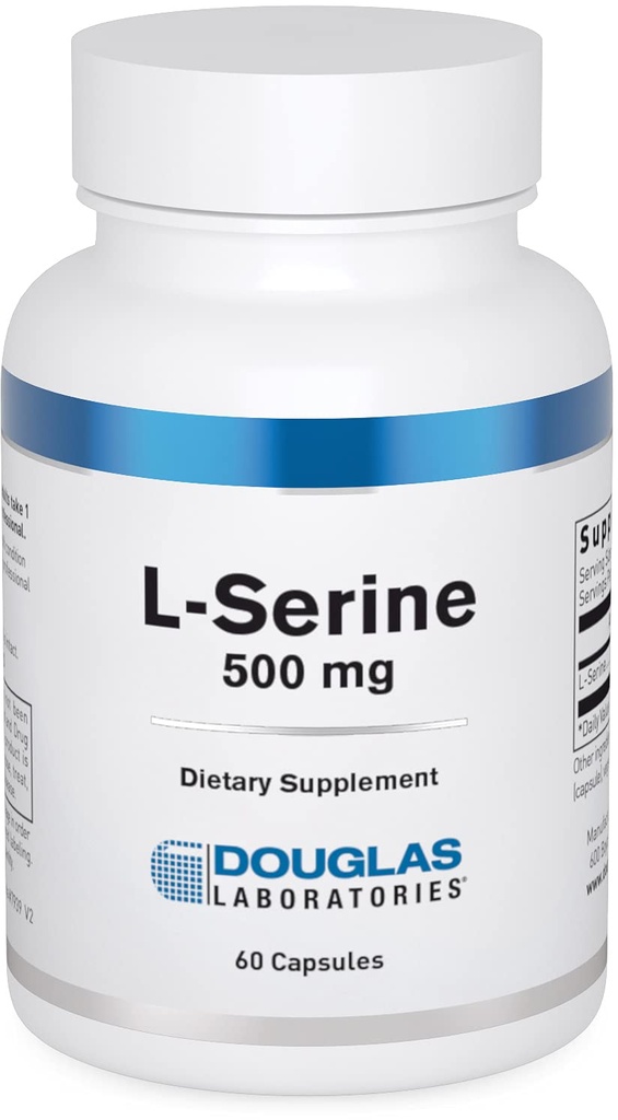 Douglas Laboratories L- Serine Belgium 124; Amino Acid Supplement for Heart and Brain Health and Muscle Building * Belgium 124; 60 kapsułki
